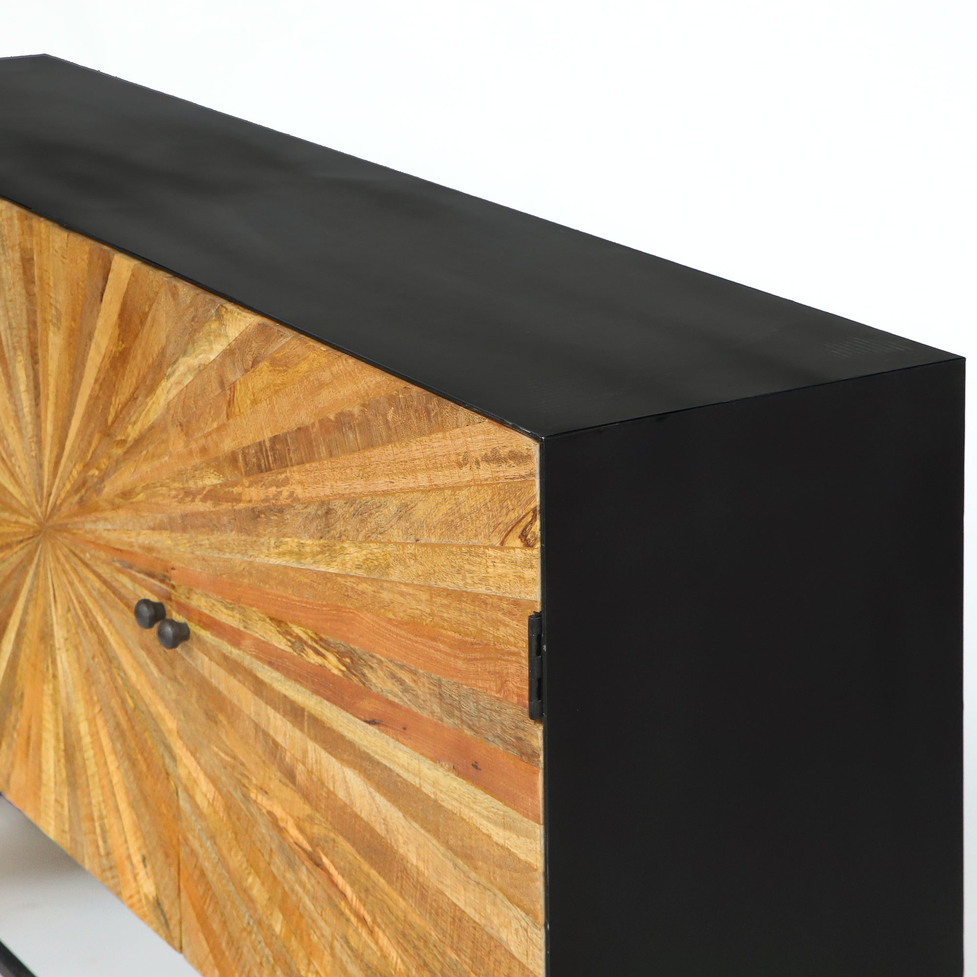 Sideboard 'Denford' mit 3 Türen, Mangoholz und Eisen, B 180 cm, H 90 cm, L 40 cm von fischer's lagerhaus