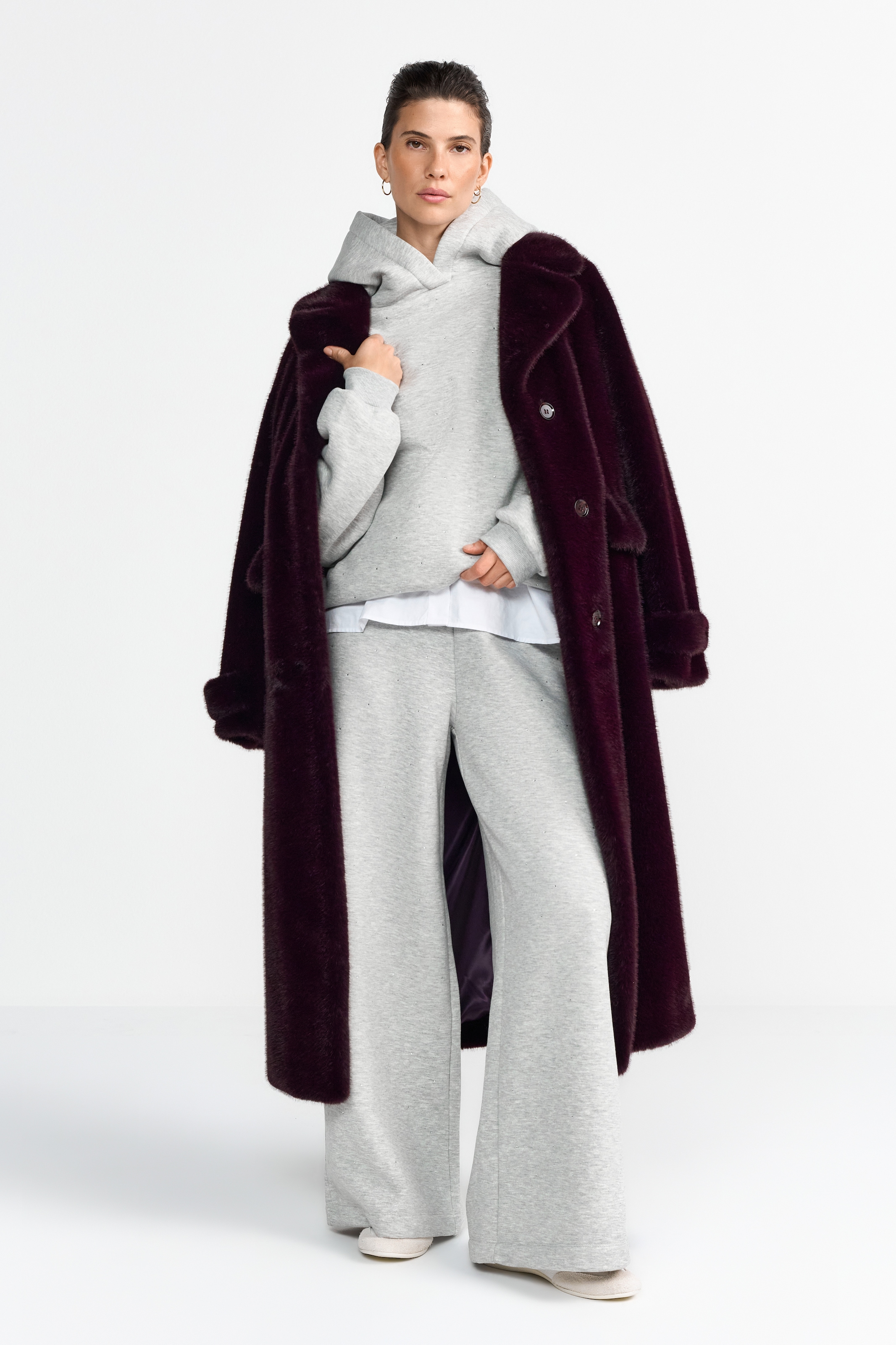 RICHROYAL Hoodie , mit Strasssteinen, oversized fit