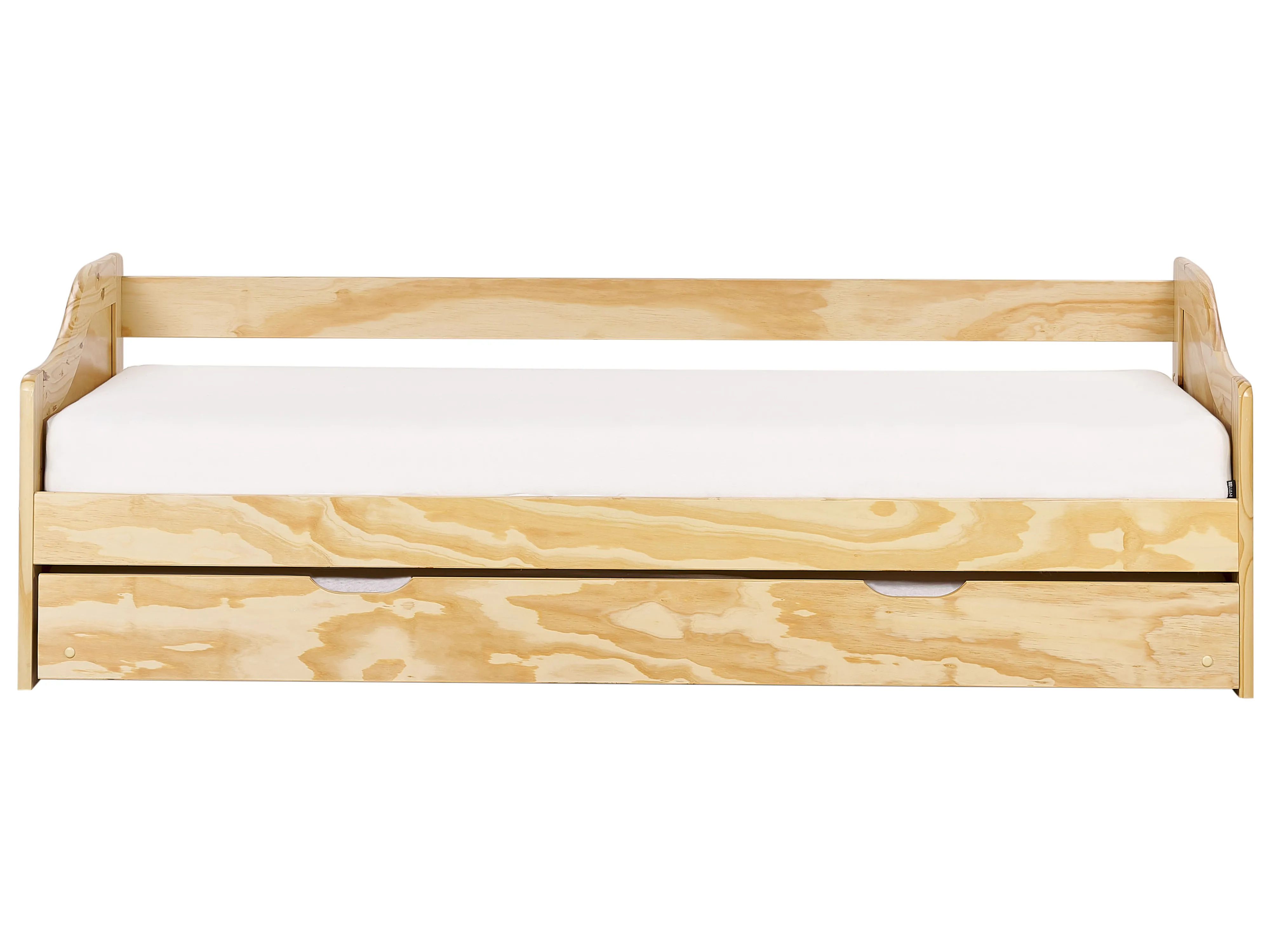 Onderschuifbed Dennenhout LUNERAY 90 x 200 cm Lichtbruin