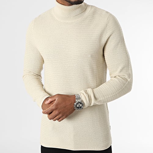 Pull Col Roulé Miguel Beige