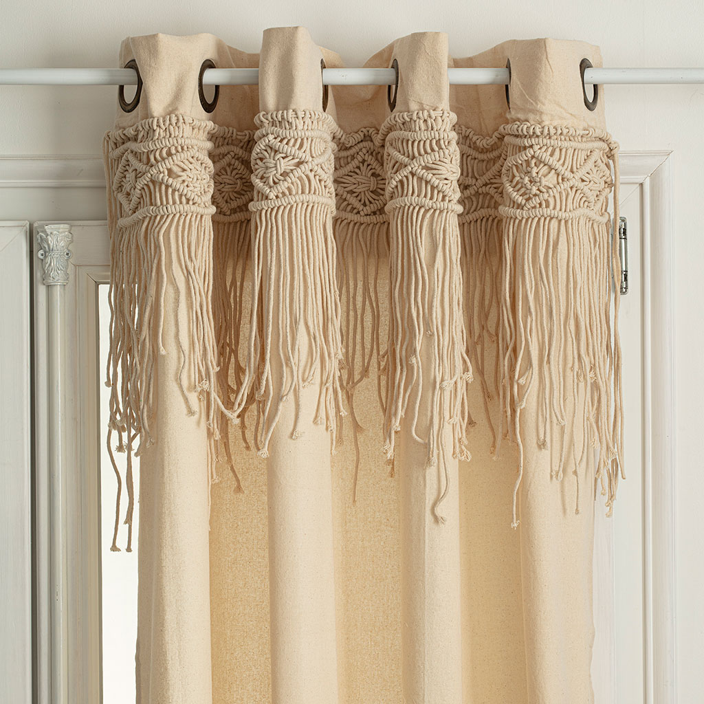 Rideaux macramé RITUAL beige 140x260cm