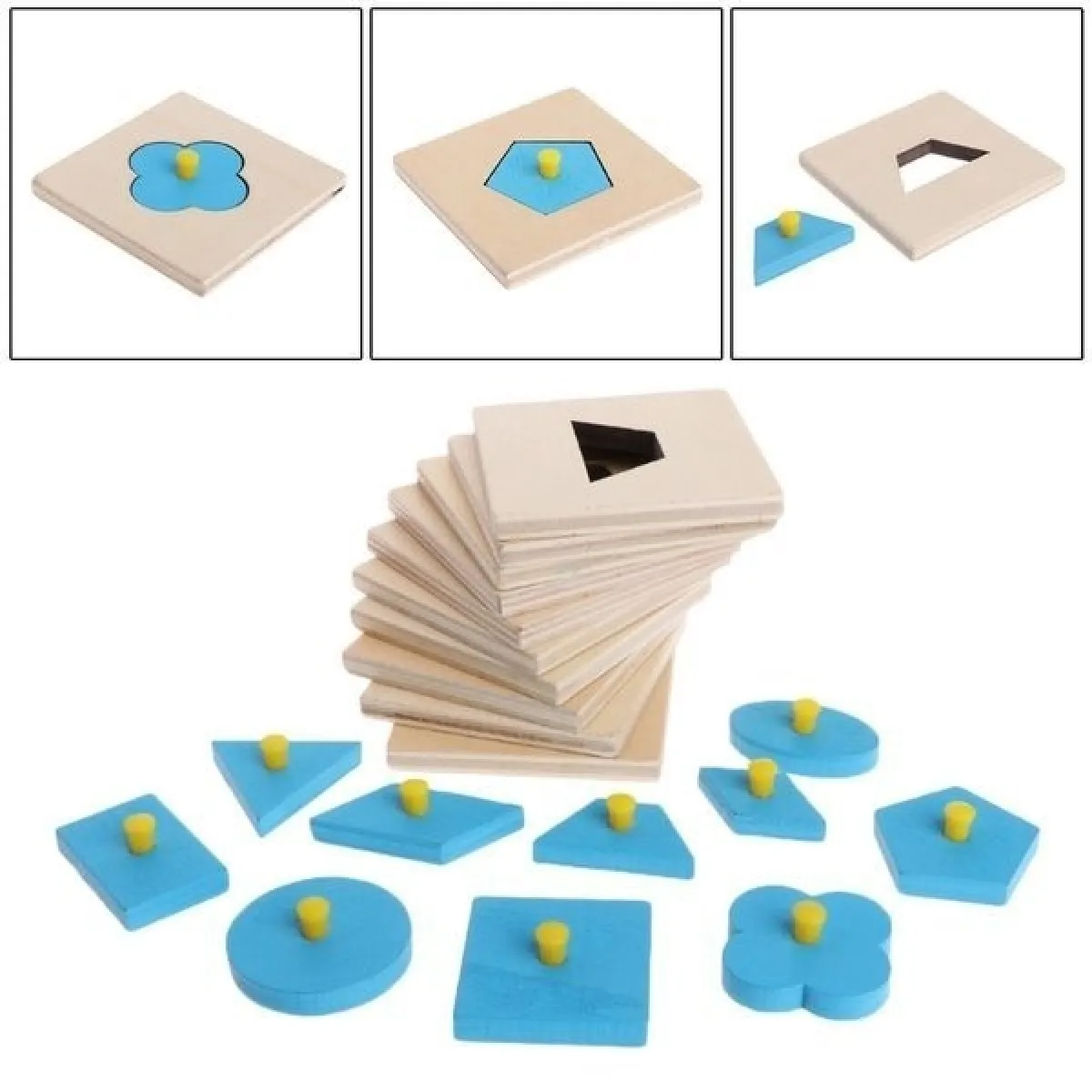 TotalCadeau Puzzle Formes Géométriques Montessori