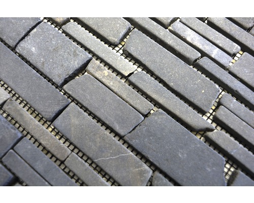 Gebroken mozaïek MOS Brick 210 zwart 30,5x30,5 cm