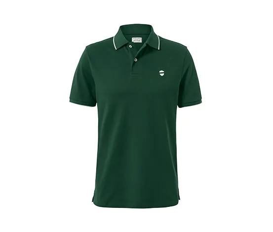 Piqué-Poloshirt, dunkelgrün