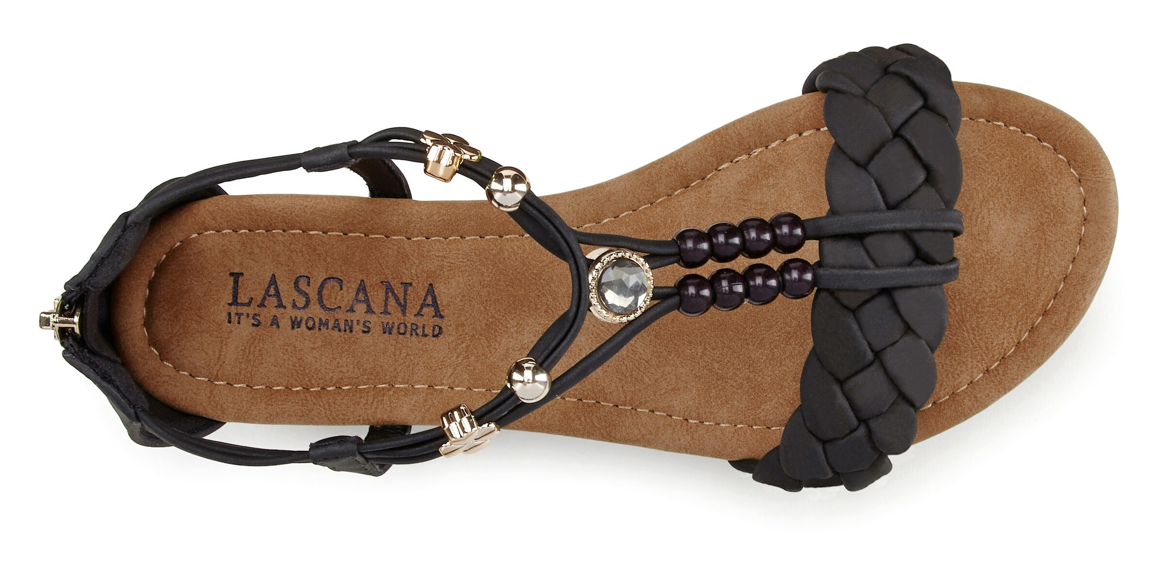 LASCANA Sandale in schwarz