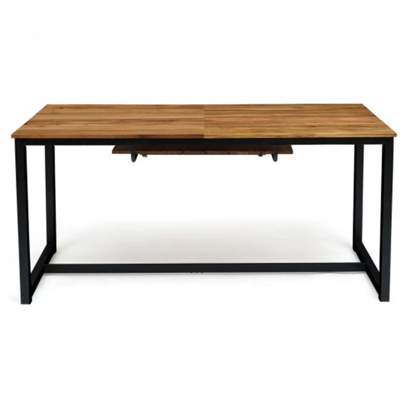 Pratik Garden Table extensible  noir/bois - 160/200x80x75 cm