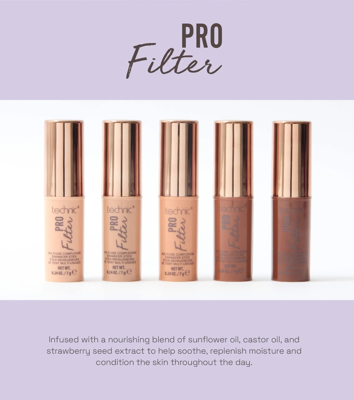 Technic Cosmetics - Bastão Iluminador Multiuso Pro Filter - Dark