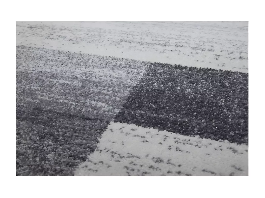 Tapis 150x80cm, design F105G coloris argent - Confort et élégance pour votre intérieur