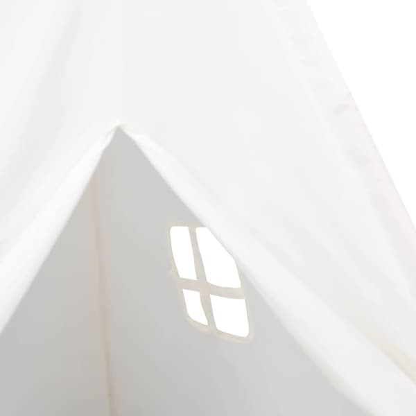 vidaXL Tipi-telt for barn med pose ferskenhud hvit 120x120x150 cm