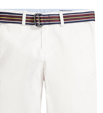 Polo Ralph Lauren Bukser - Bedford - C Core - Hvid m. B?lte