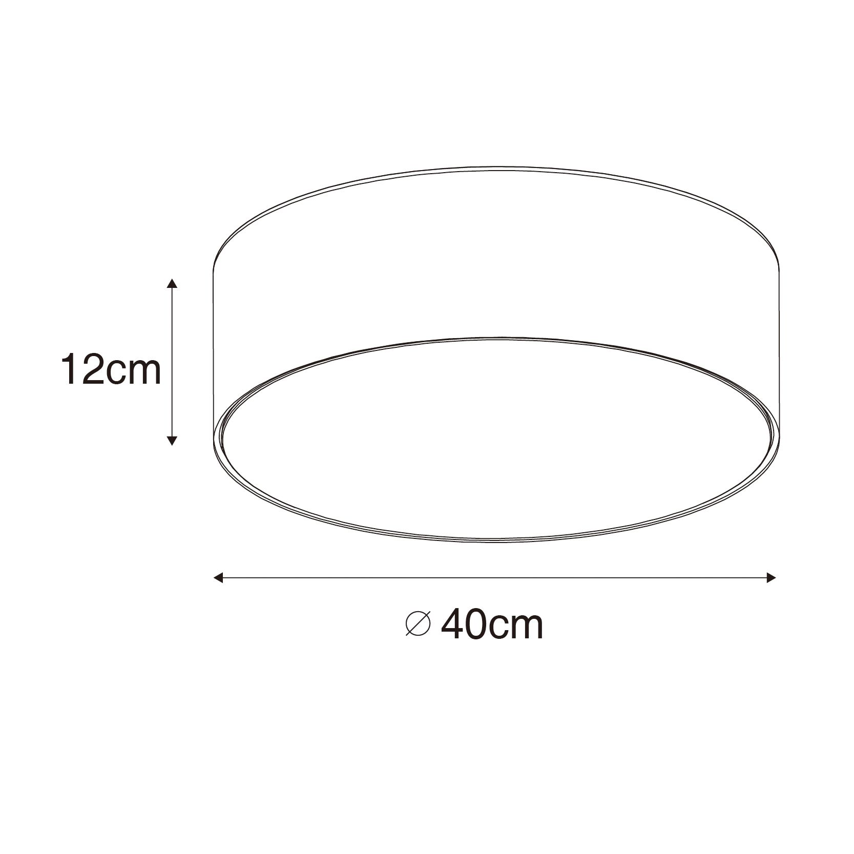 Smart plafondlamp oker 40cm incl. 2 Wifi A60 - Drum