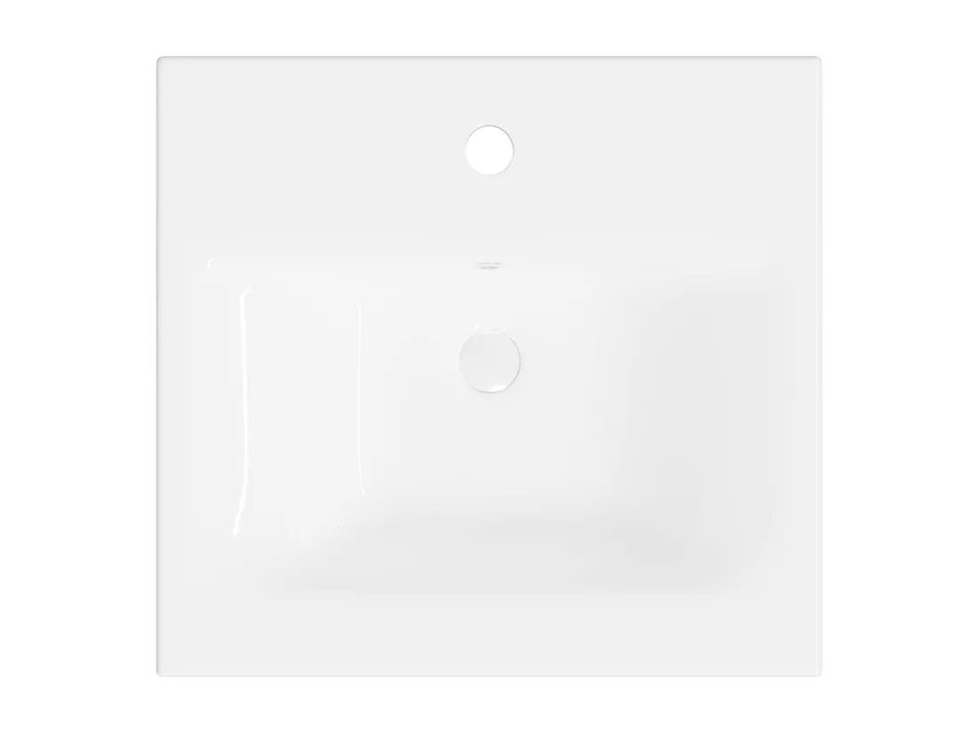 Ensemble de meubles de salle de bain Blanc brillant Aggloméré