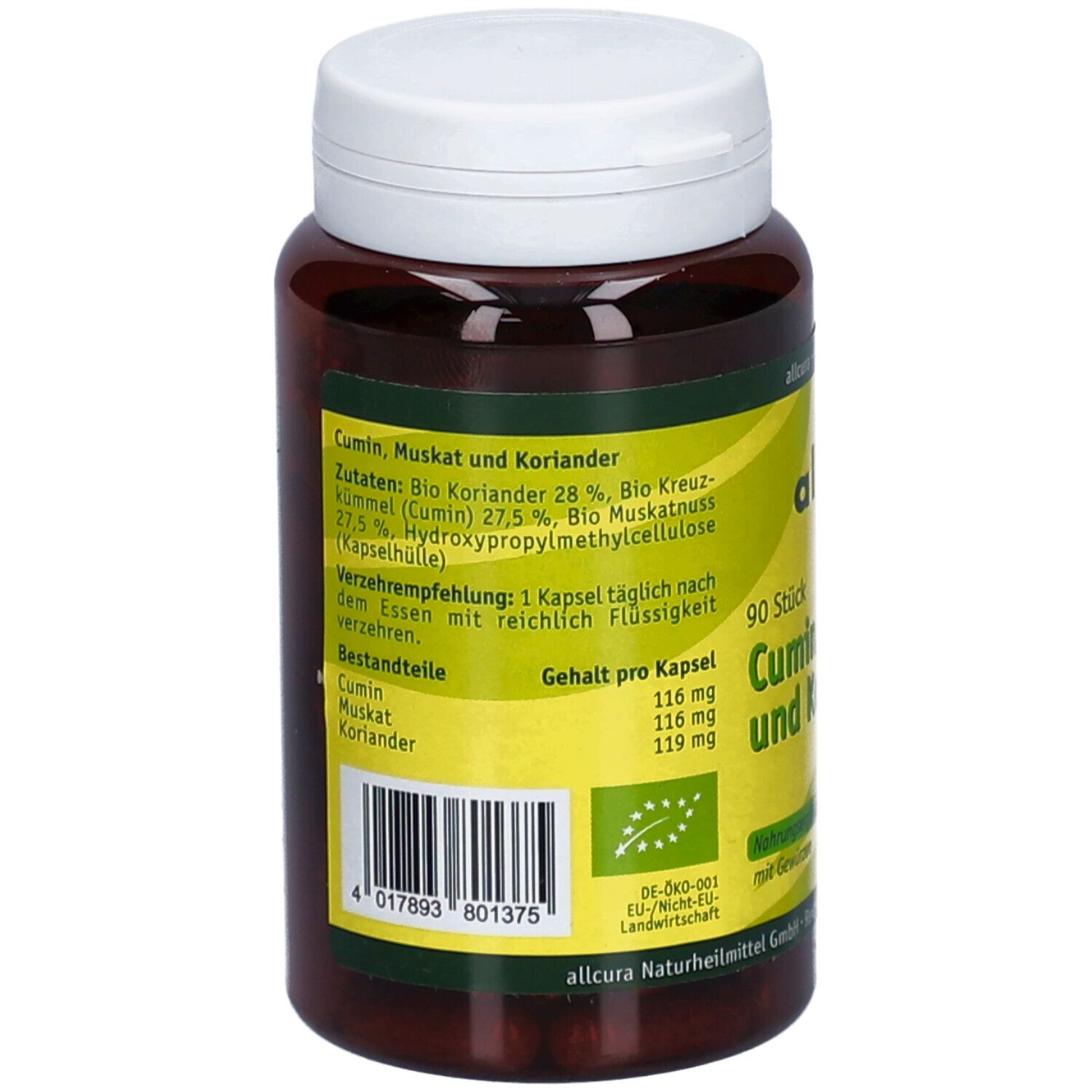 allcura Cumin Muskat und Koriander Bio Kapseln