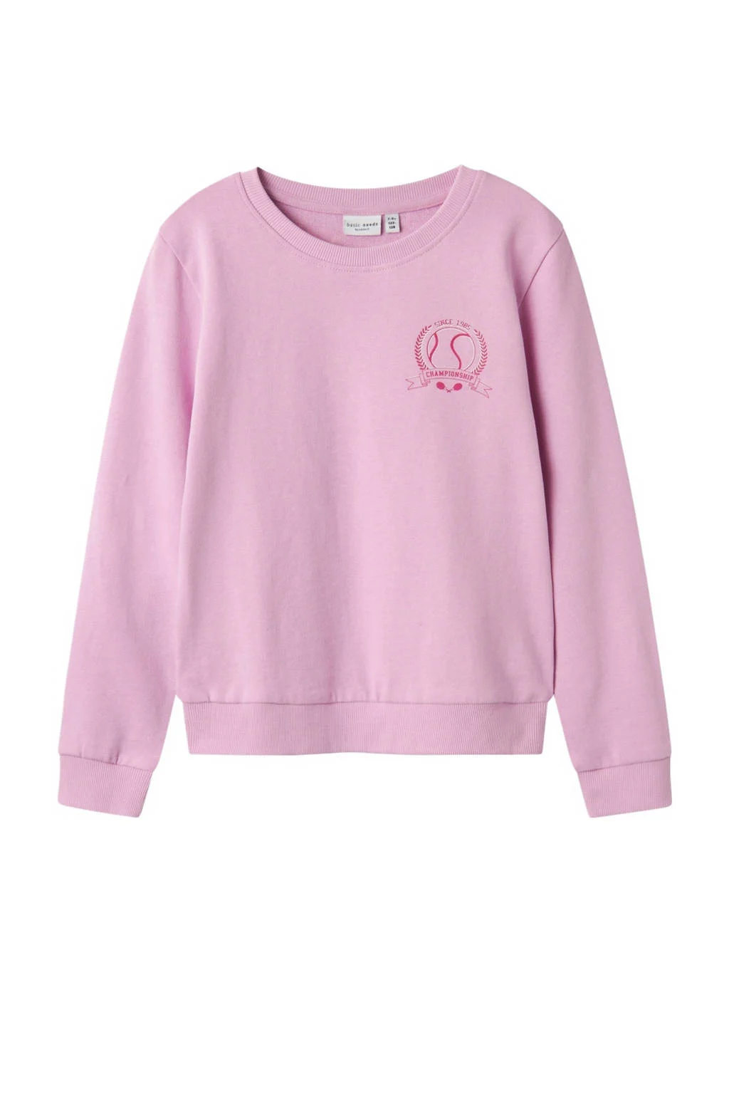 sweater NKFVASACHA met backprint roze