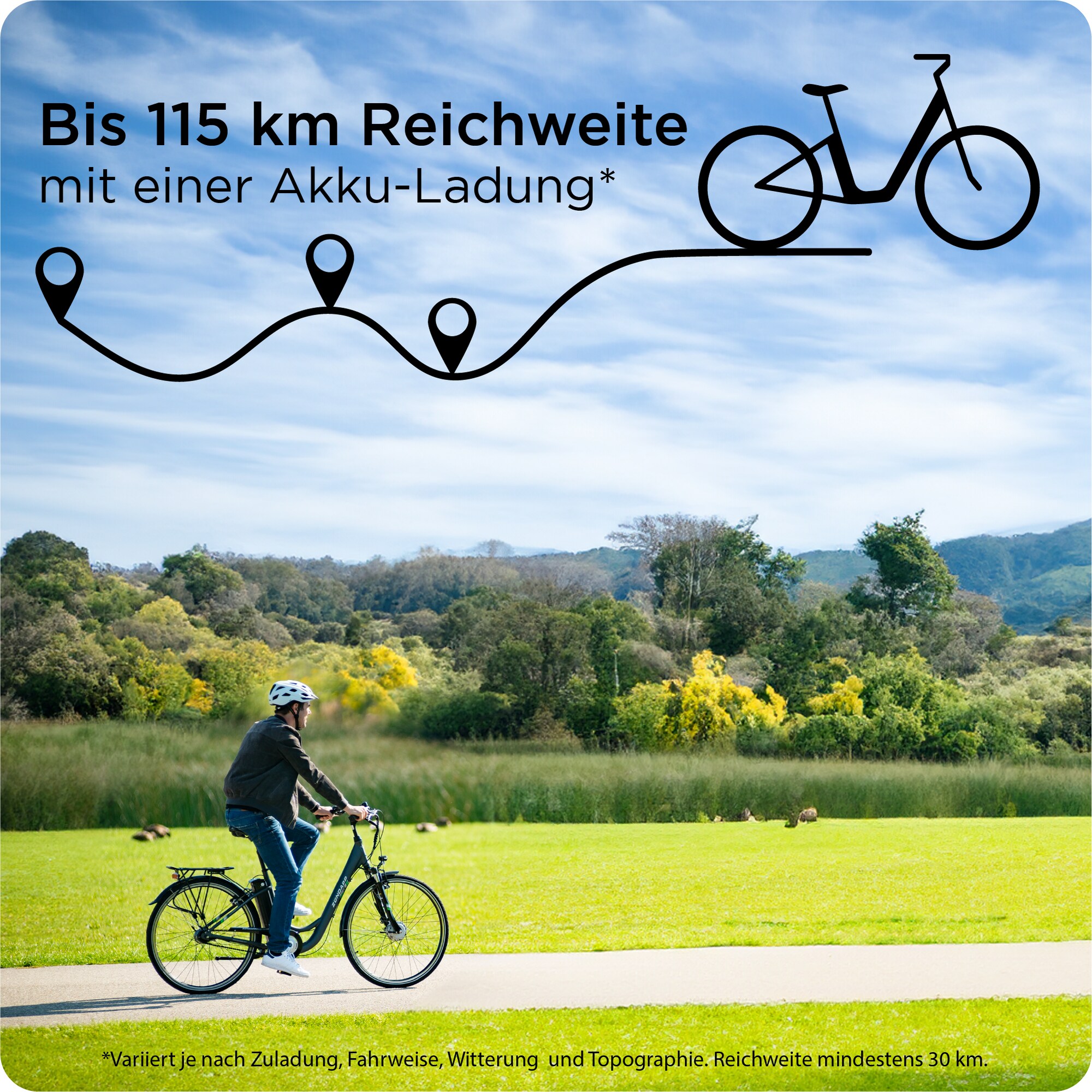 Zündapp Green 3.7 E Bike Damenfahrrad 28 Zoll mit Nabenschaltung 7 Gang anthrazit