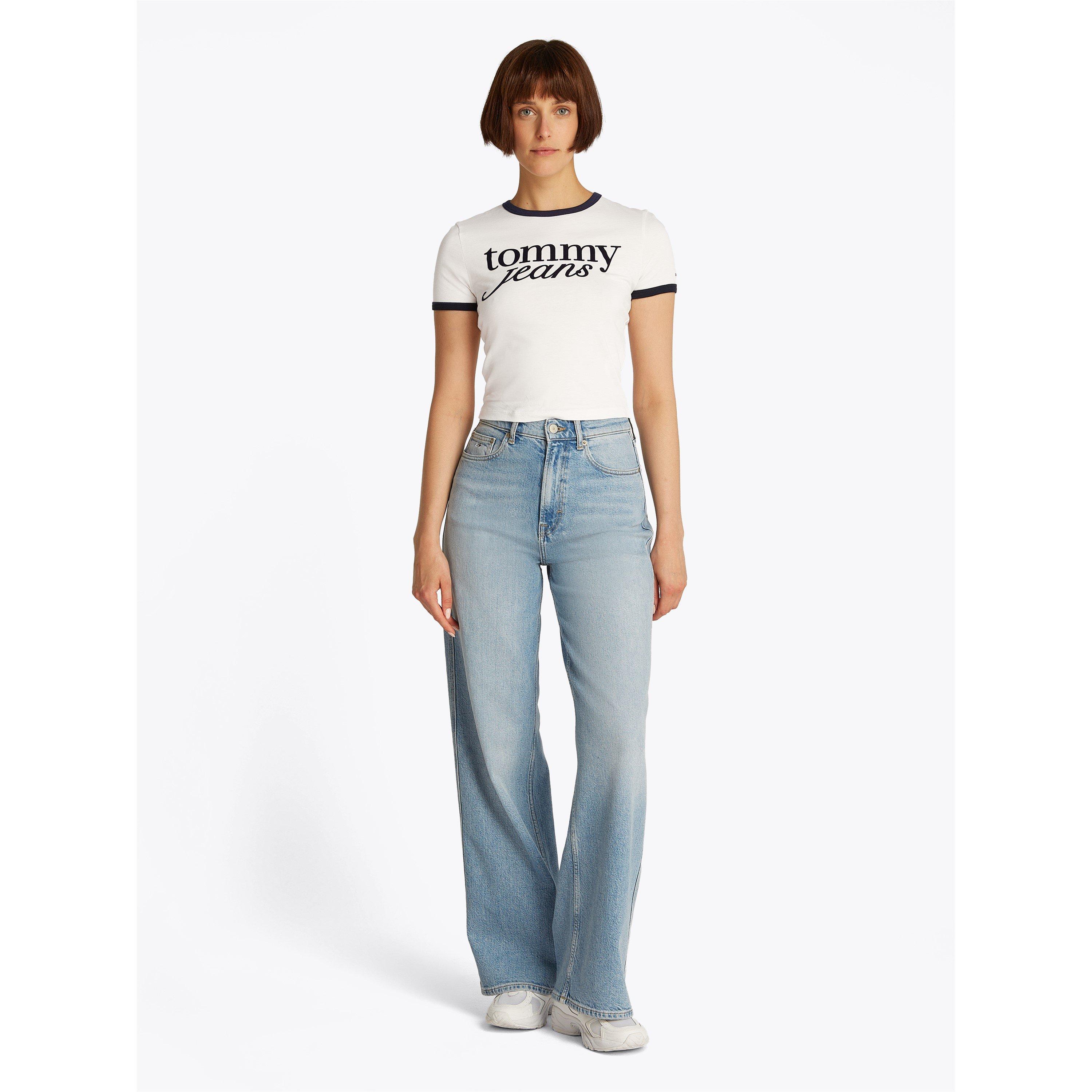 Tommy Jeans Short Sleeve Script Ringer T Shirt
