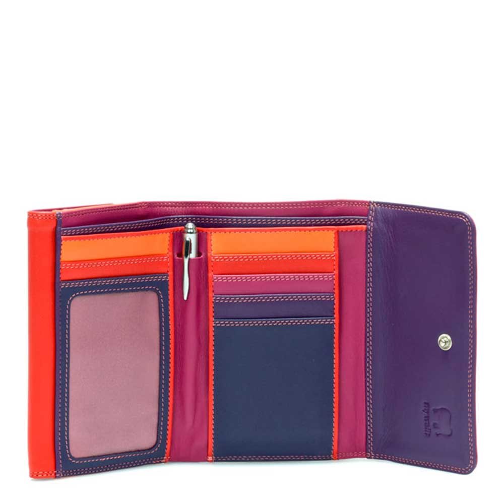 Mywalit Ladies Double Flap Purse Wallet sangria multi