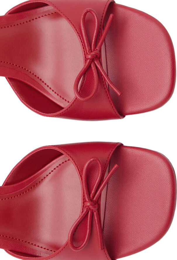 MANGO Slingback heeled sandal with bow Red