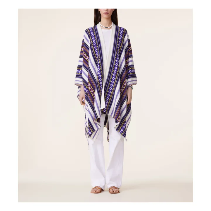Kujten Poncho Lambok Cachemire | Blanc