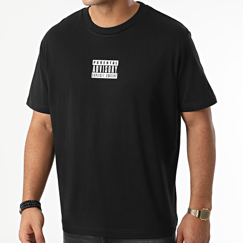 Tee Shirt Oversize Large Front Logo Noir Blanc