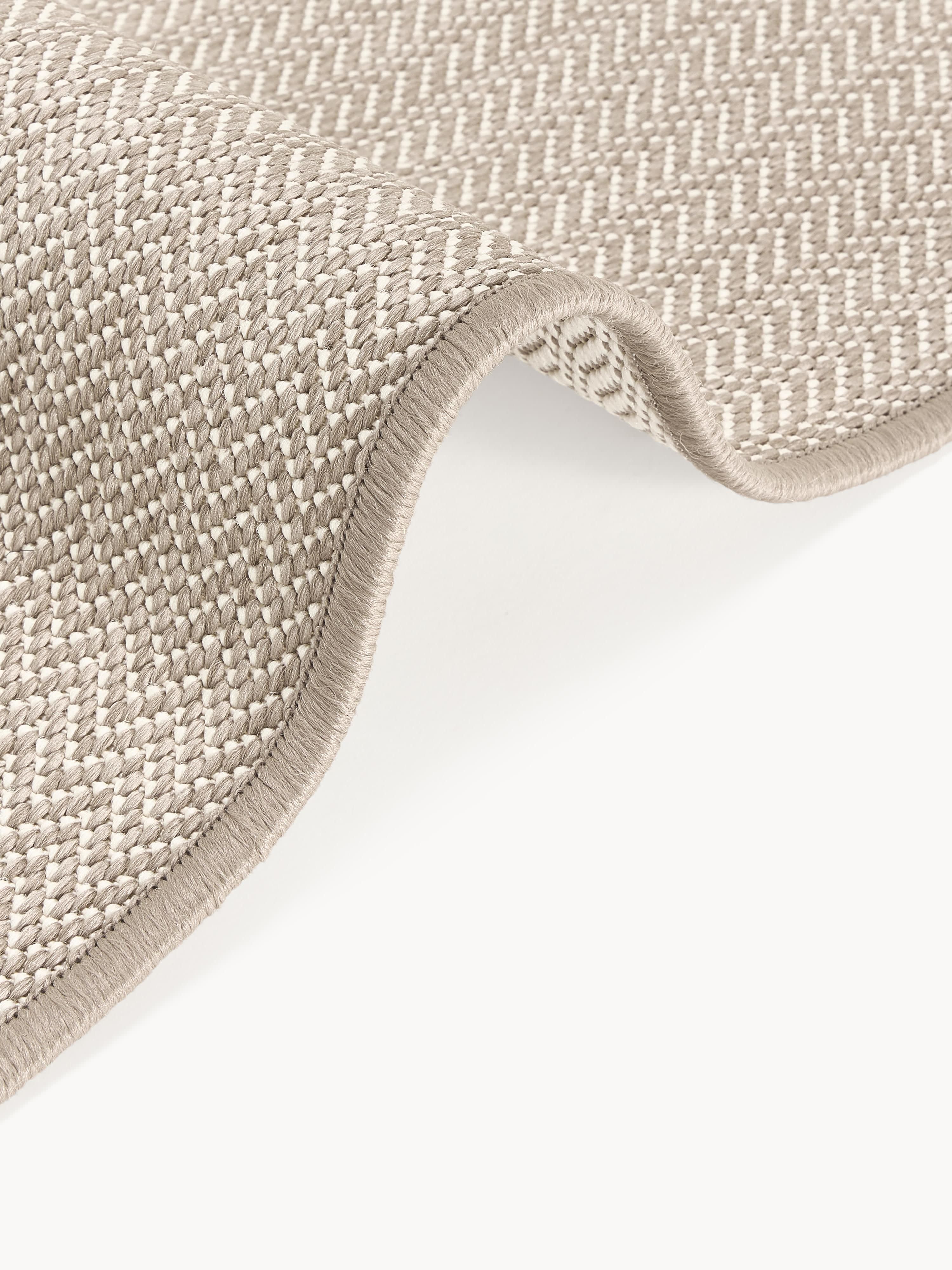 Indoor & outdoor dubbelzijdig vloerkleed Cort met zigzag patroon