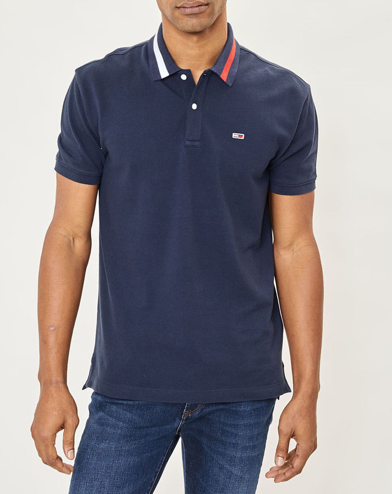 Tommy Jeans Polo Flag bleu marine