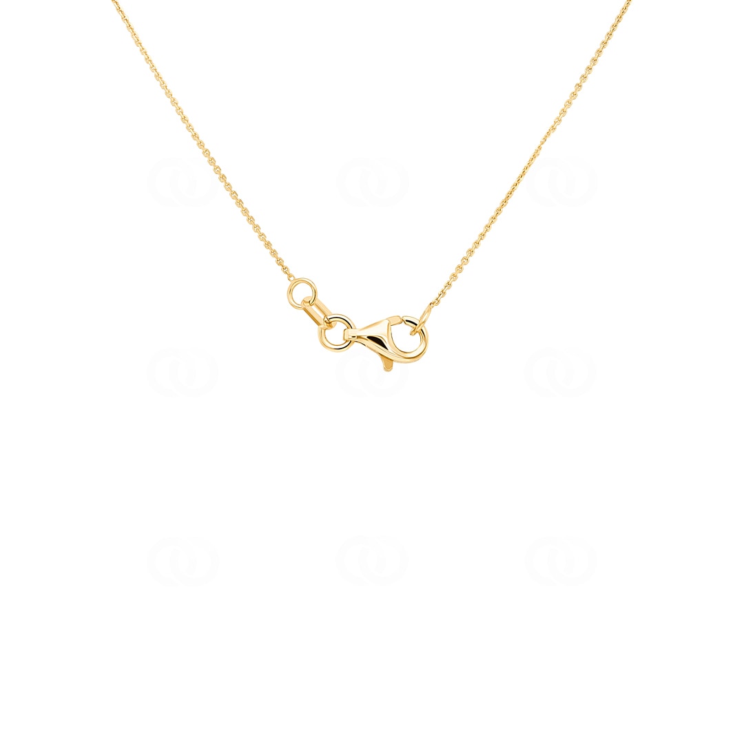 Collier mit Anhänger 750/18 K Gelbgold mit Diamant 0.15 ct H/si