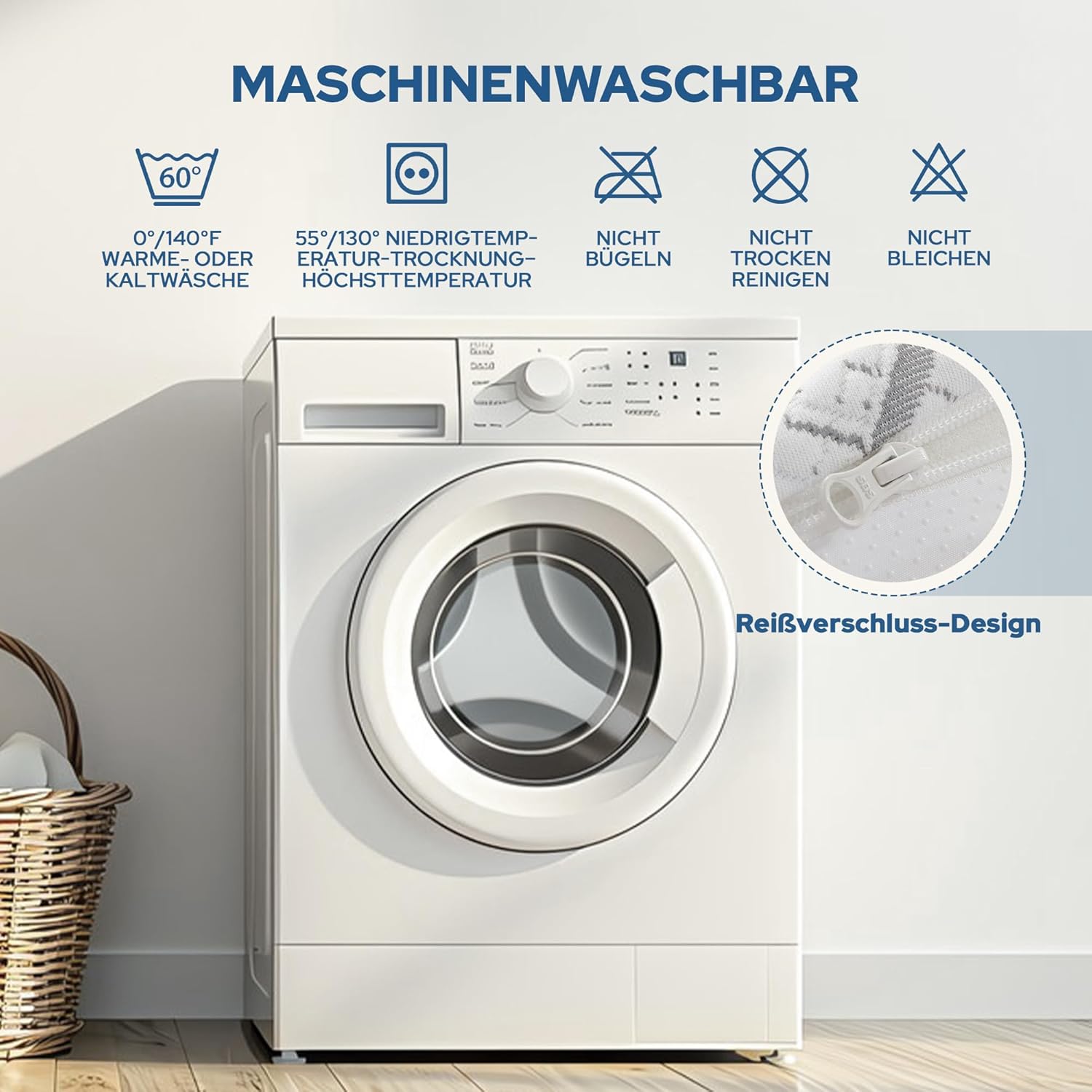 BEDLORE Gel Topper 180x200cm mit 7,6cm Höhe Memory-Schaumstoff, Matratzentopper h2/h3 rutschfest und lindert Rückenschmerzen, Weiß