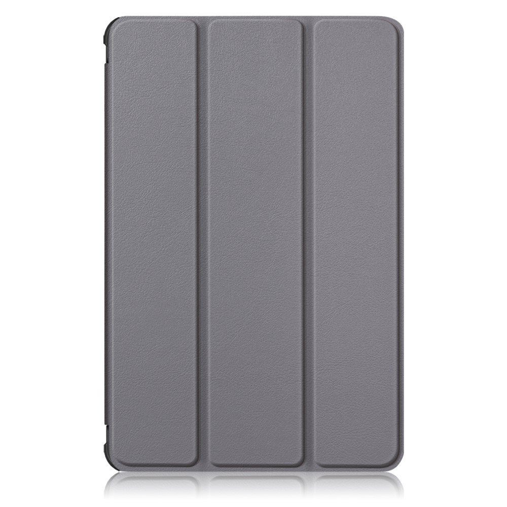 Samsung Galaxy Tab S8  Plus / Tab S7  Plus / Tab S7 FE 5G Leder Tasche Smart Case Hülle   S-Pen Halterung - Grau / Schwarz