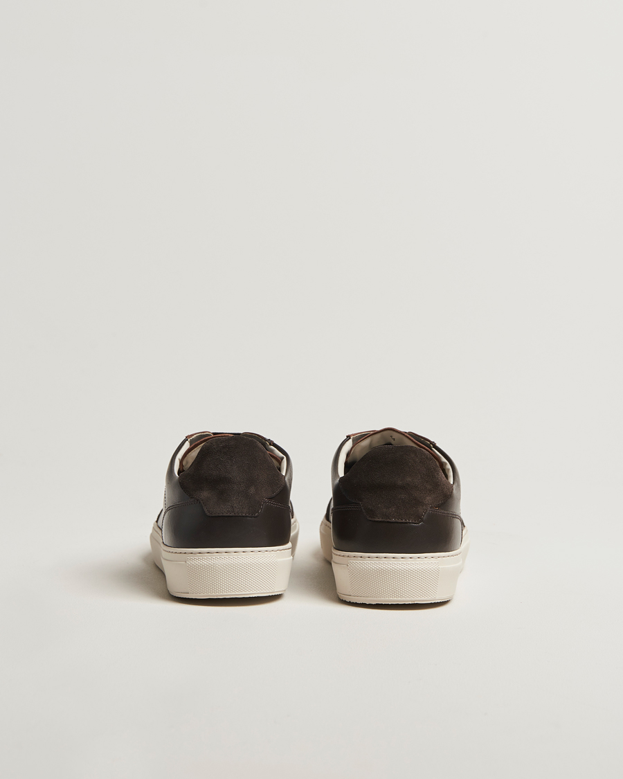 Sweyd Center Leather/Suede Sneakers Dark Brown