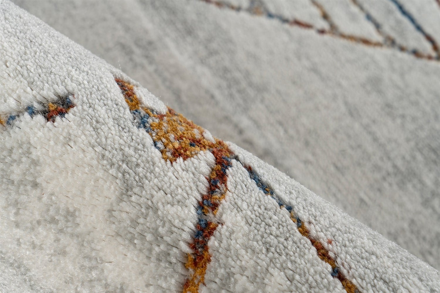 Kortpolig tapijt Tranquiluxe Grijs / Multi 10 mm Modern 80 x 150 cm