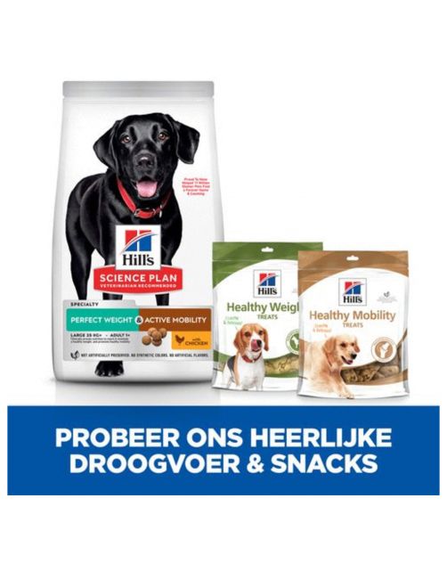 Hill's Canine Adult Perfect Weight & Active Mobility Large Breed - Hondenvoer - Kip 12 kg