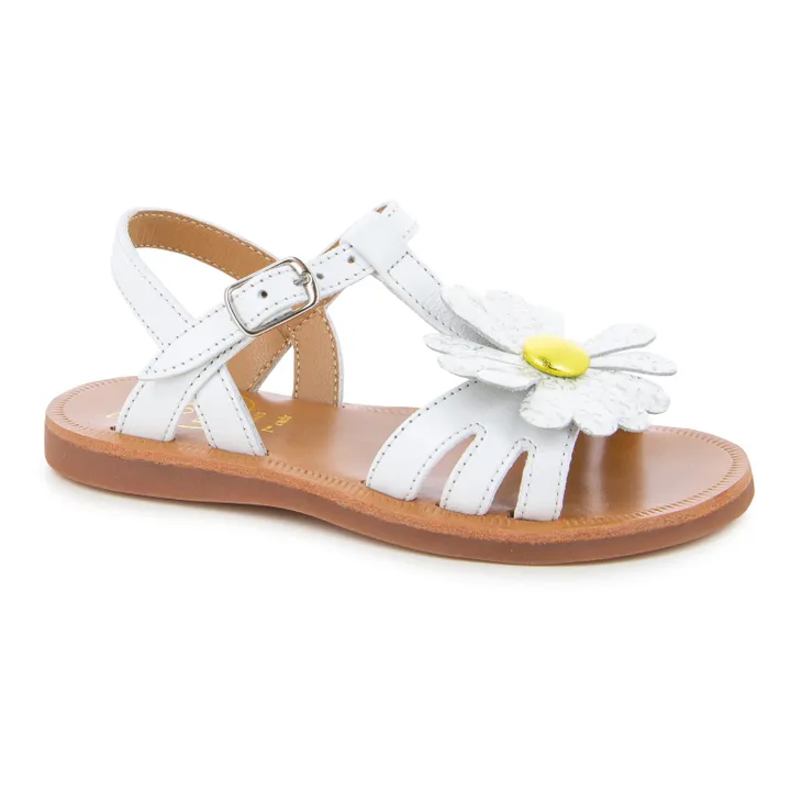 Pom d'Api Sandales Plagette Big Flo | Blanc