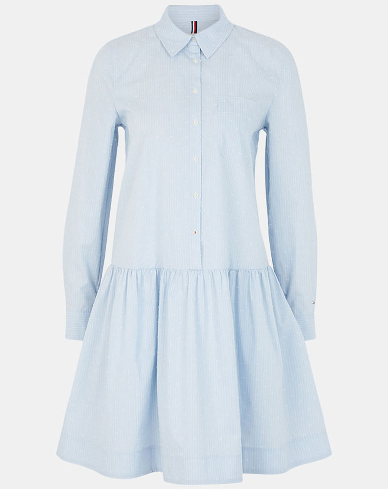 Tommy Hilfiger Robe chemise en popeline dobby bleu clair