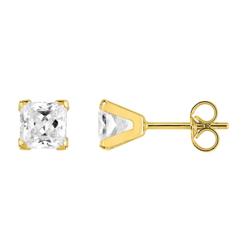 Boucles d'oreilles femme - Oxyde de zirconium - Or 18 Carats
