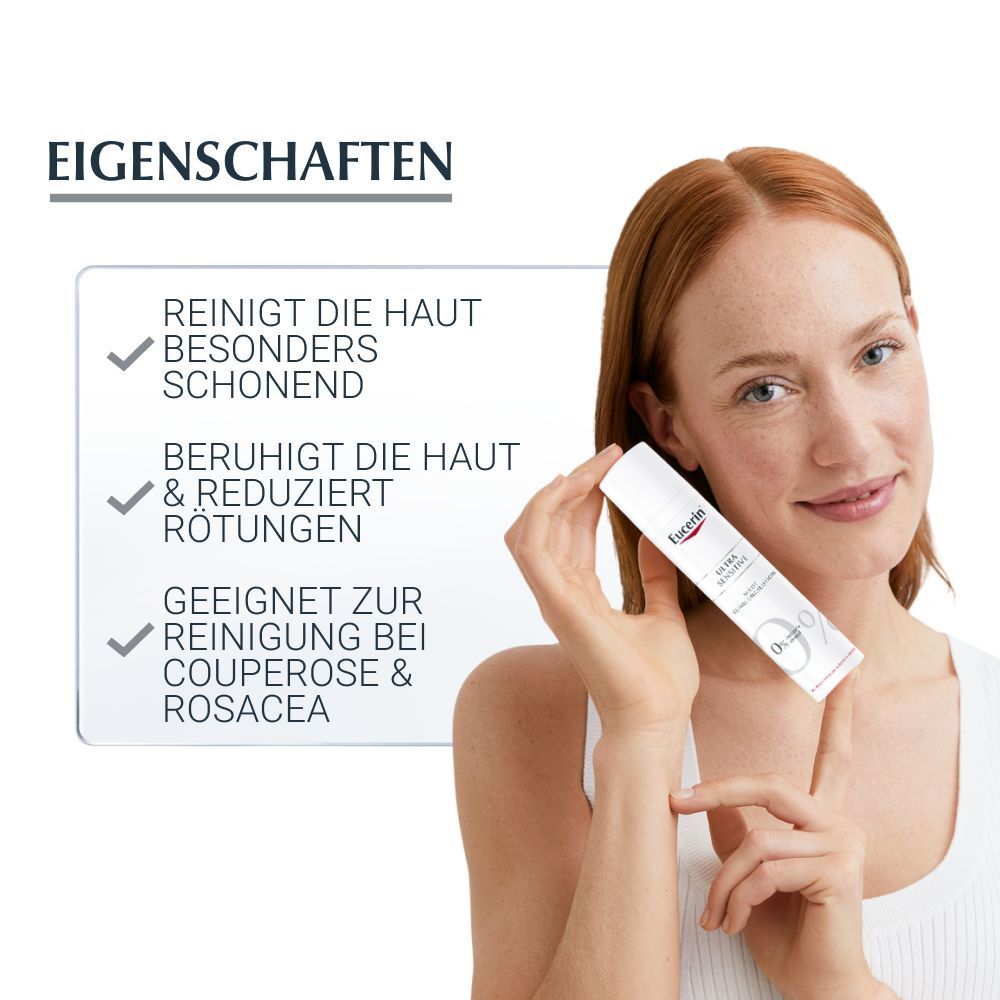 Eucerin® UltraSensitive Reinigungslotion – Reduziert Rötungen und beruhigt sehr empfindliche Haut