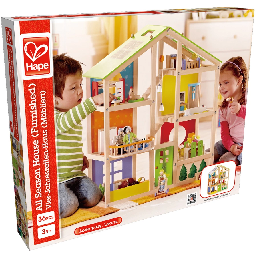 Hape Vier-Jahreszeiten-Haus, möbliert 35tlg.