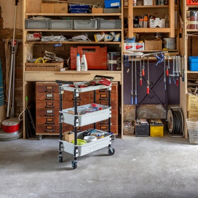 Werkzeugtrolley Toyo TWR4, Grauweiß