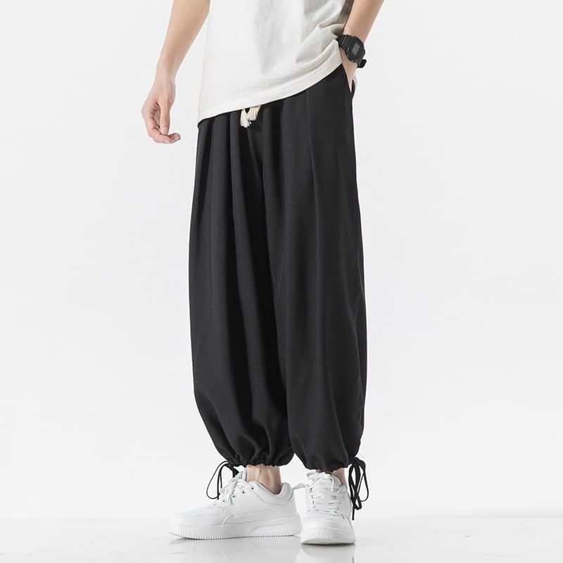 Bay Go Mall - Cropped broek met wijde pijpen en trekkoord in de taille