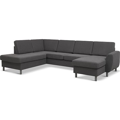 Madrid Nordic højrevendt U-sofa - antracit