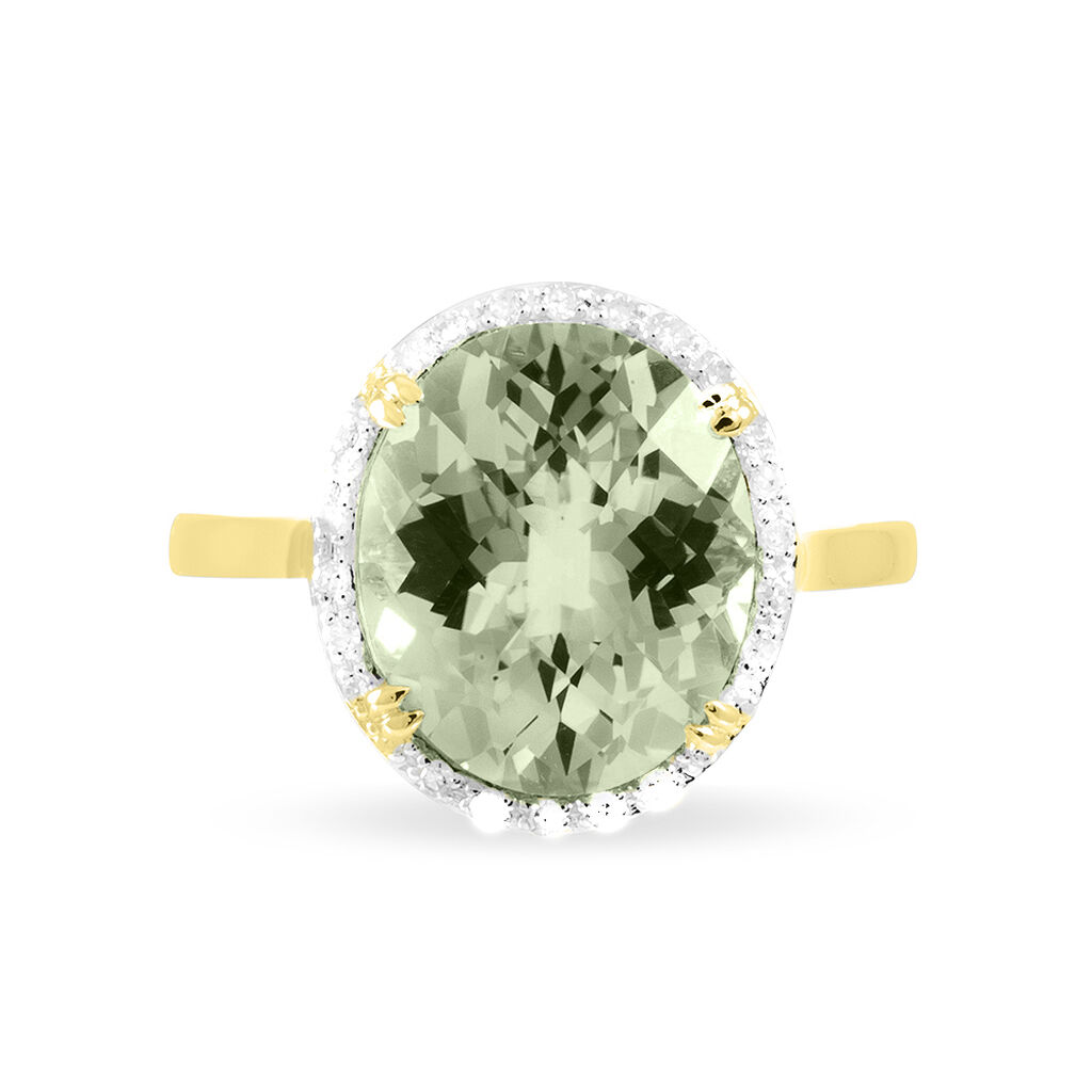 Bague Anna Or Jaune Amethyste Et Diamant