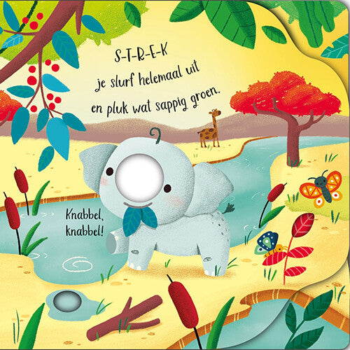 Uitgeverij usborne voelboekje wiebelende olifanten
