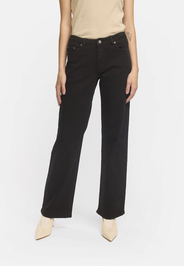Soft Rebels SRWilla Midwaist Wide Jeans Black