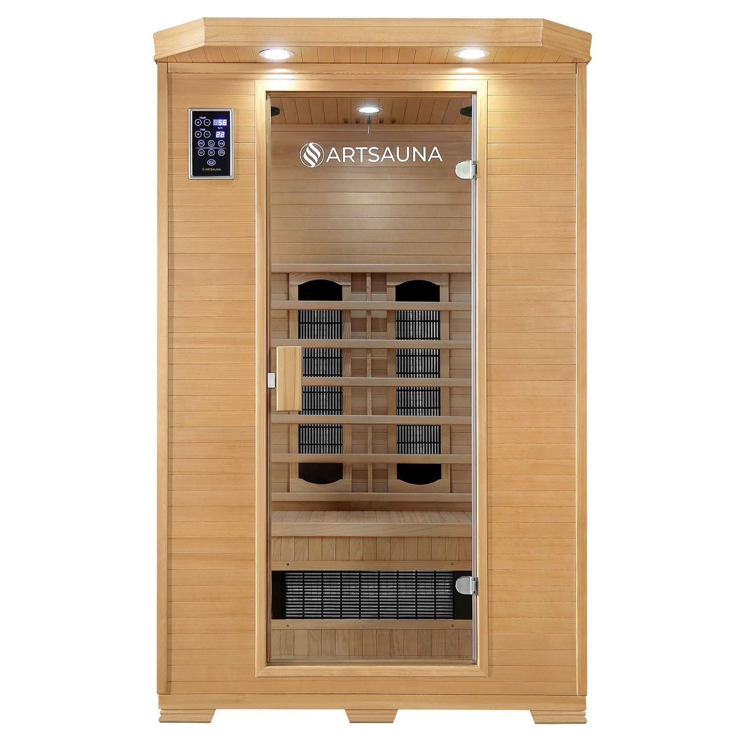 Artsauna Infrarotkabine Wärmekabine Oslo mit Keramikstrahlern & Hemlockholz