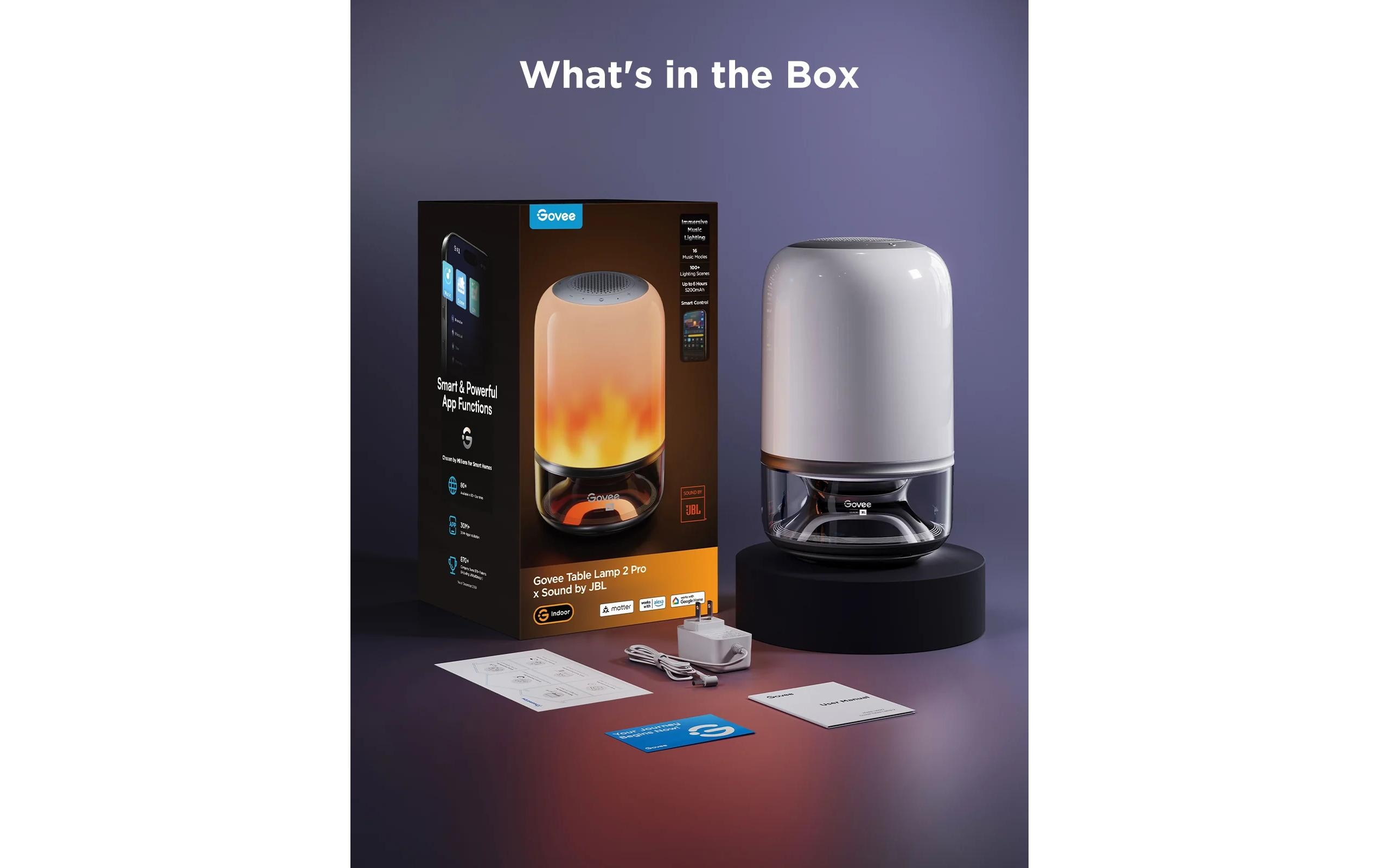 Table Lamp 2 Pro x Sound by JBL<br>Für eindringliche audiovisuelle Erlebnisse