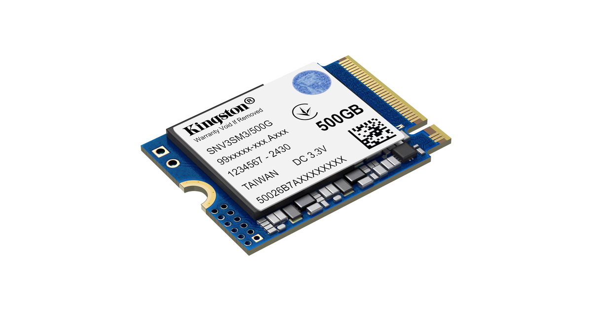 KingstonNV3 500 GB SSD  (PCIe 4.0 x4, NVMe, M.2 2230)