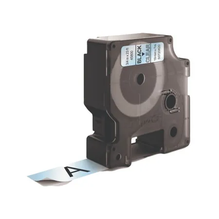 Dymo D1 Schriftband, schwarz auf transparent, 19 mm x 7 m