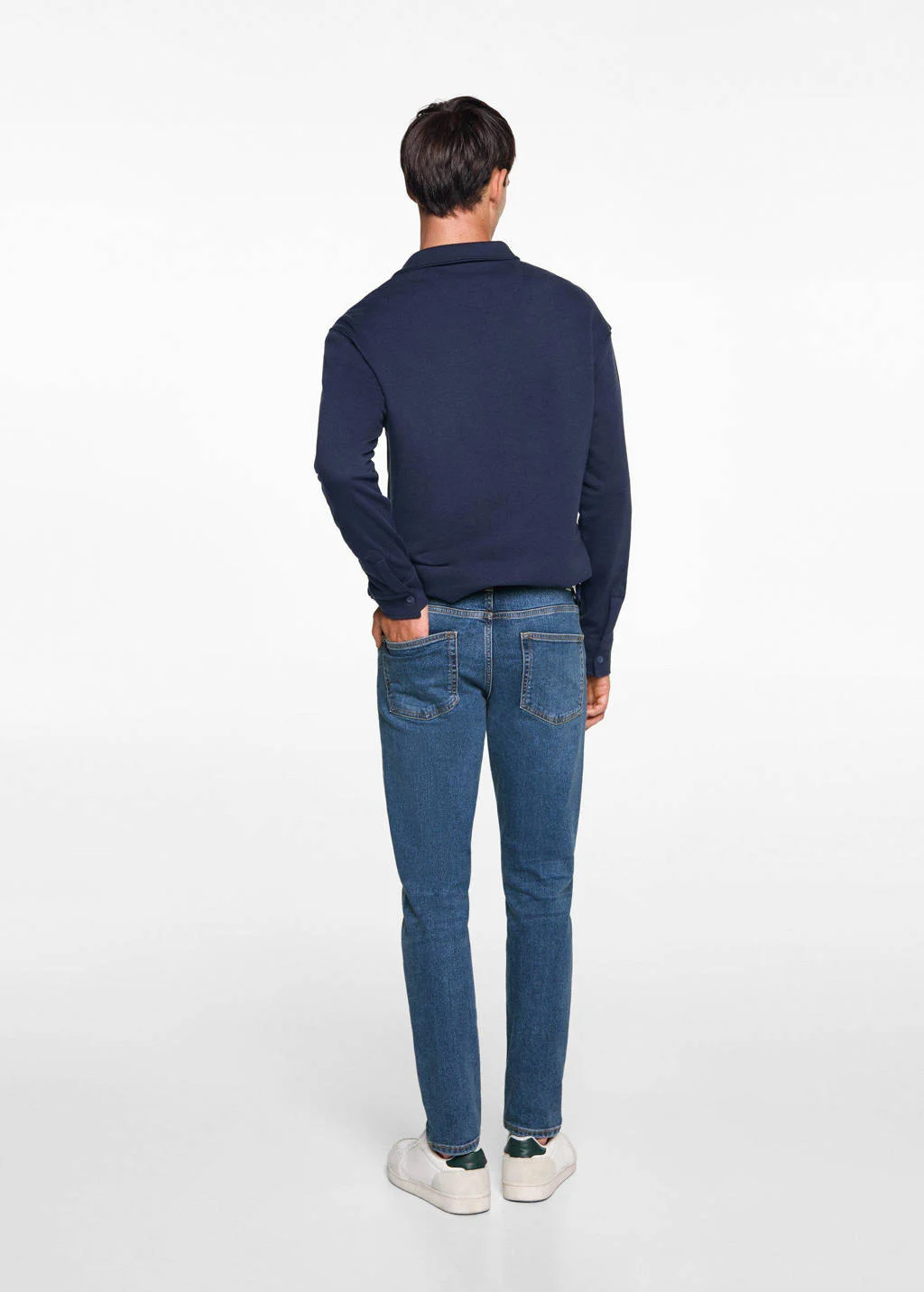 MANGO TEEN slim fit jeans changeant blauw