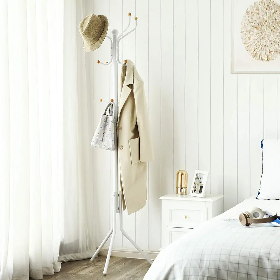 Design Kapstok met 12 Haken - Perfect in een Inkom hal - 182 cm - Wit