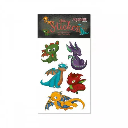 Lutz Mauder TapirElla Glitter-Sticker Süße Drachen